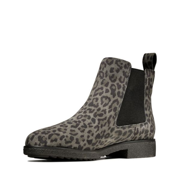 Clarks Womens Griffin Plaza Chelsea Boots Leopard | UK-8427619